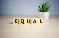 EQUALITY word made with building blocks, business concept Royalty Free Stock Photo