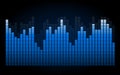 Equalizer on abstract technology background