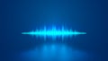 Equalizer blue sound wave. Voice recognition. VECTOR