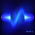 Equalizer blue wavy background