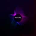 Equalizer concept. Audio wave vibrant effect. Digital color sound curve. Vector illustration Royalty Free Stock Photo