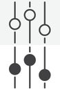 Equalizer control vector icon set in line and solid style Royalty Free Stock Photo