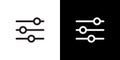 Equalizer, filter setting icon in generic style