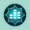 Equalizer icon magical glassy sunburst blue button sky blue background Royalty Free Stock Photo