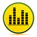 Equalizer icon lemon lime yellow round button illustration