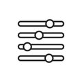 Equalizer icon Simple thin outline
