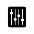 Equalizer icon to provide settings or adjustments to the tone frequency configuration of the music Royalty Free Stock Photo