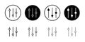 Equalizer icon Outline vector for web ui