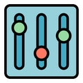 Equalizer interface icon color outline vector Royalty Free Stock Photo