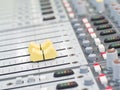 equalizer knobs on panel in use Royalty Free Stock Photo