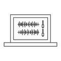 equalizer on a laptop. Vector illustration decorative design Royalty Free Stock Photo