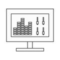 equalizer on a monitor. Vector illustration decorative design Royalty Free Stock Photo