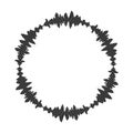 Equalizer music sound wave circle vector symbol icon design.