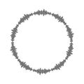Equalizer music sound wave circle vector symbol icon design.