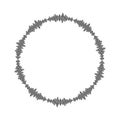 Equalizer music sound wave circle vector symbol icon design.