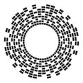 Equalizer music sound wave circle vector symbol icon design. Equalizer icon isolated. Royalty Free Stock Photo