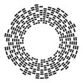 Equalizer music sound wave circle vector symbol icon design. Equalizer icon isolated. Royalty Free Stock Photo