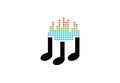 Equalizer music sound wave circler symbol icon design Royalty Free Stock Photo