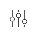Equalizer outline icon