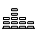 Equalizer range icon, outline style