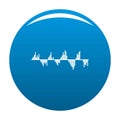 Equalizer signal icon blue