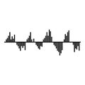 Equalizer signal icon, simple black style