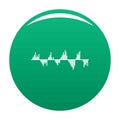 Equalizer signal icon vector green