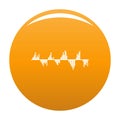 Equalizer signal icon vector orange