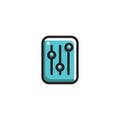 Equalizer slider icon. Vector illustration decorative design