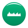 Equalizer song radio icon vector green