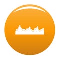 Equalizer song radio icon vector orange