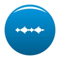 Equalizer sound radio icon blue vector Royalty Free Stock Photo