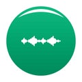 Equalizer sound radio icon vector green