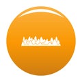 Equalizer sound vibration icon vector orange