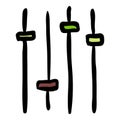 Equalizer Vector Doodle Icon