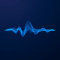Equalizer vizualisation. Sound wave energy. Vector illustration