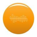 Equalizer volume sound icon vector orange Royalty Free Stock Photo