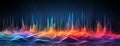 equalizer waves background with neon color effect