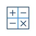 Equation Icon for Mathematics Learning Royalty Free Stock Photo