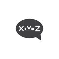 Equation solution bubble vector icon