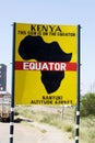 The Equator line road sign Royalty Free Stock Photo