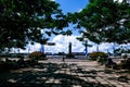 The Miniature Equator Monument on Kapuas Park Pontianak Indonesia Royalty Free Stock Photo