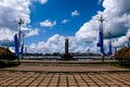 The Miniature Equator Monument on Kapuas Park Pontianak Indonesia Royalty Free Stock Photo