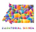 Equatorial Guinea - colorful low poly country.