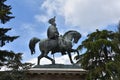 Bronze statue of Vittorio  Emanuele in Perugia Royalty Free Stock Photo