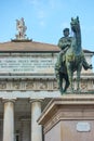 Equestian statue of Giuseppe Garibaldi in Genoa Royalty Free Stock Photo