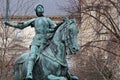 Equestrial statue of Jaon of Arc in Reims