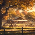 Equestrian Center with Fox Hunt Vibes Royalty Free Stock Photo