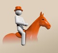 Equestrian Dressage 3D icon, Olympic sports