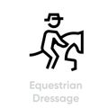 Equestrian Dressage icons Royalty Free Stock Photo